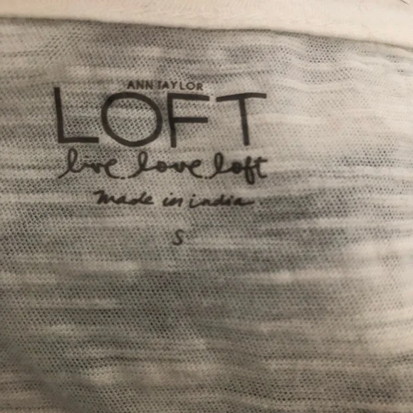 LOFT French Stripe Black and White Top - Picture 4 of 5